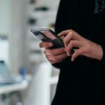 A person using a smartphone