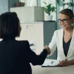 Professional in a job interview setting